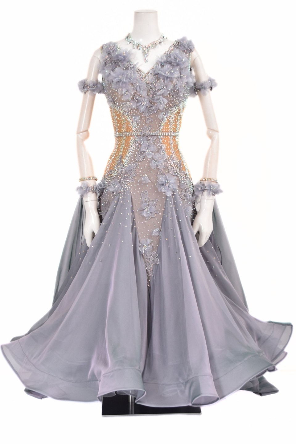 スタンダードドレス WS0746D ヘマタイト M 社交ダンス モダンドレス