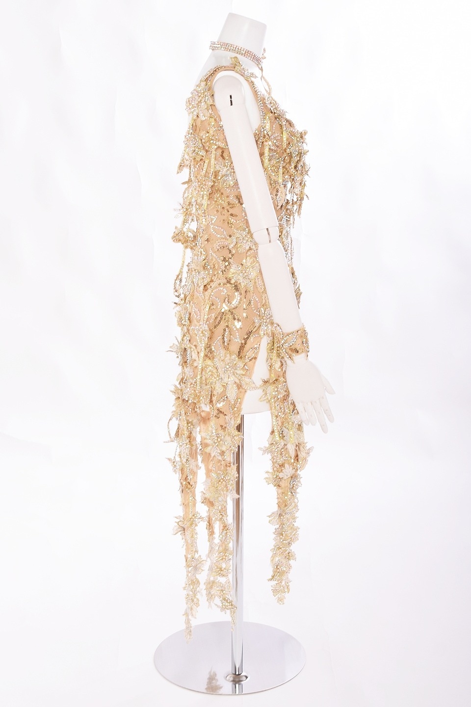 社交ダンス 競技ダンス　ラテンドレス　パソドレス パーティー　薔薇 ゴールド装飾 ラテンドレス WL0203D ゴールド S 社交ダンス タカダンス | LADIES