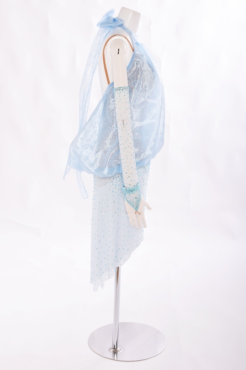 ラテンドレス WL0209D アイスブルー S 社交ダンス タカダンス | LADIES
