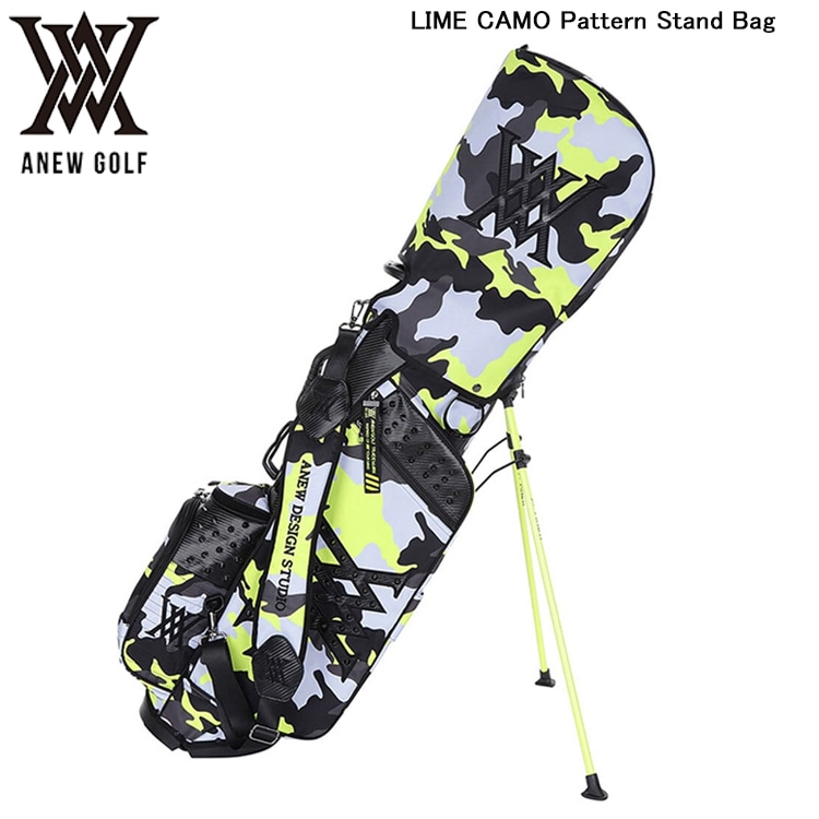 ANEW アニュー 超軽量 LIME CAMO Pattern Stand Bag キャディ ...