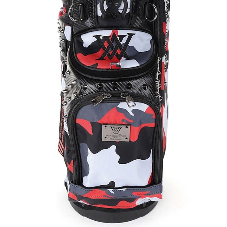 ANEW アニュー 超軽量 Red Camo Pattern Stand Bag キャディバッグ 