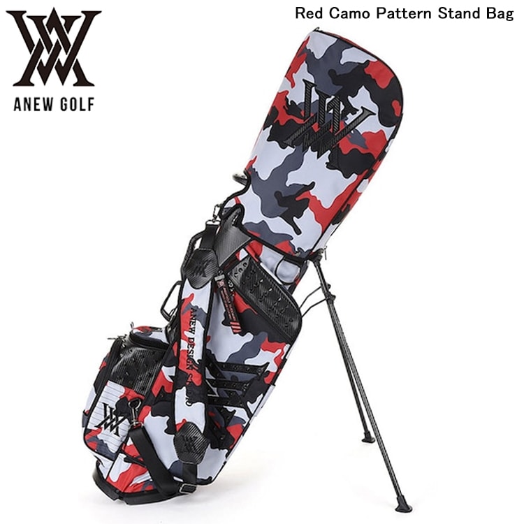 ANEW アニュー 超軽量 Red Camo Pattern Stand Bag キャディ 