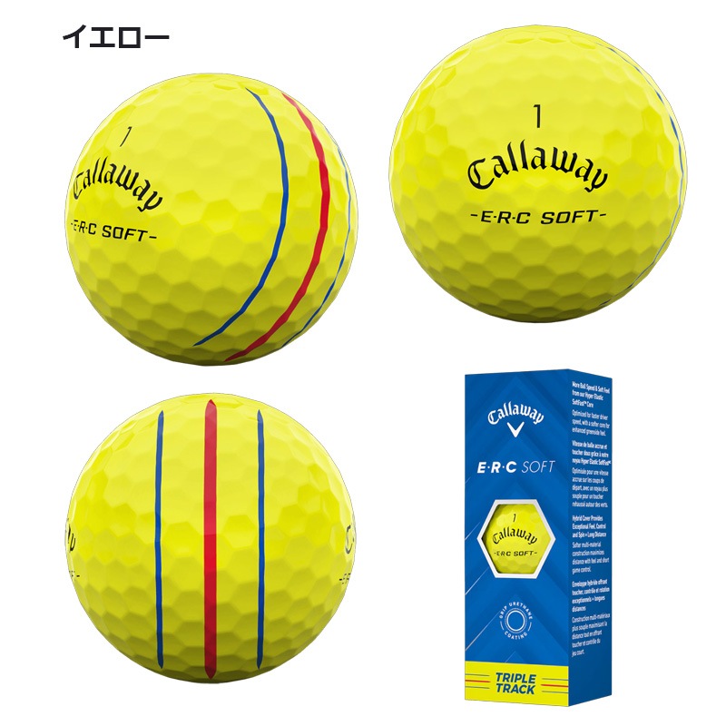 即納】2025 キャロウェイ ゴルフ ERC SOFT ゴルフボール 1ダース(12球