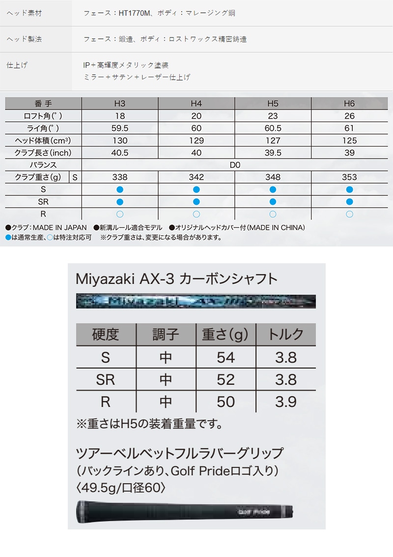 ダンロップ 2023 XXIO X -eks- ゼクシオX ハイブリッド Miyazaki AX-3 カーボンシャフト 日本正規品 | クラブ