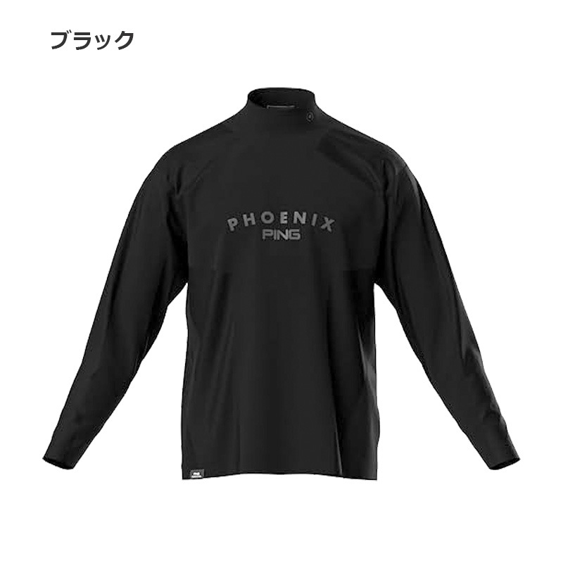 即納】PING ピンゴルフ メンズ 長袖 モックネックシャツ メッシュジャ