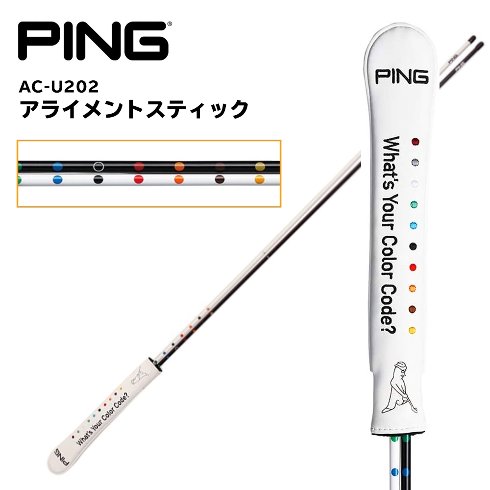 ピンゴルフ アライメントスティック 専用カバー付き AC-U202 日本正規 