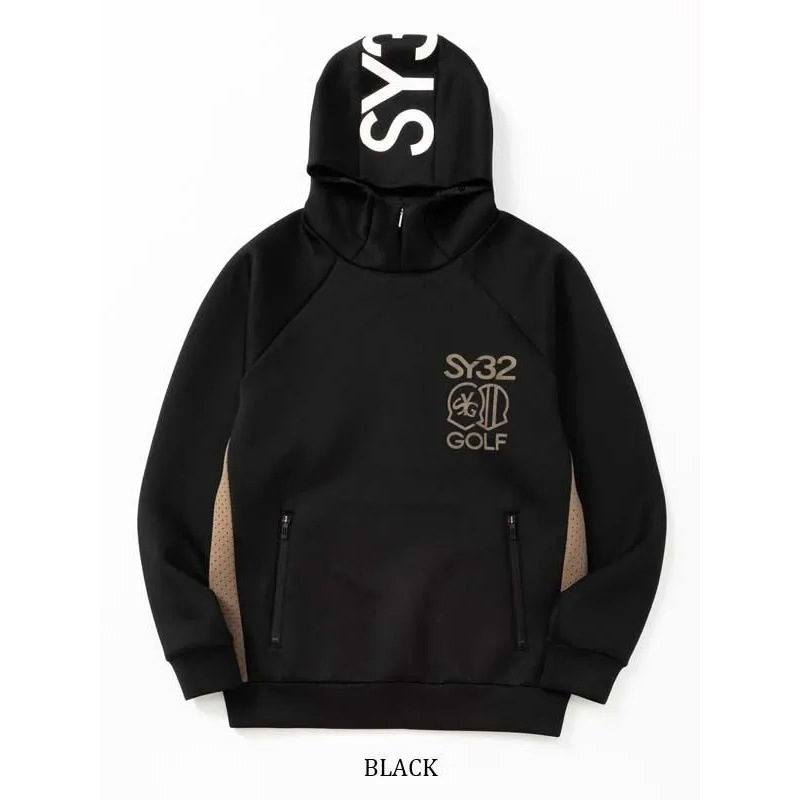 【即納】SY32 GOLF カードボードエンブレム PT フーディー 長袖 パーカー SYG-25A1-06 日本正規品 25秋冬 セットアップ 即納】SY32 GOLF カードボードエンブレム PT フーディー 長袖 パーカー
