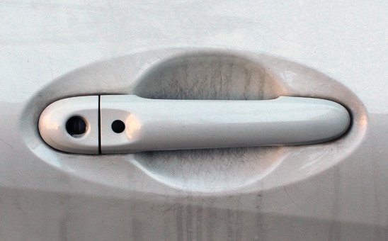 ドア・アウター・ハンドルの汚れ