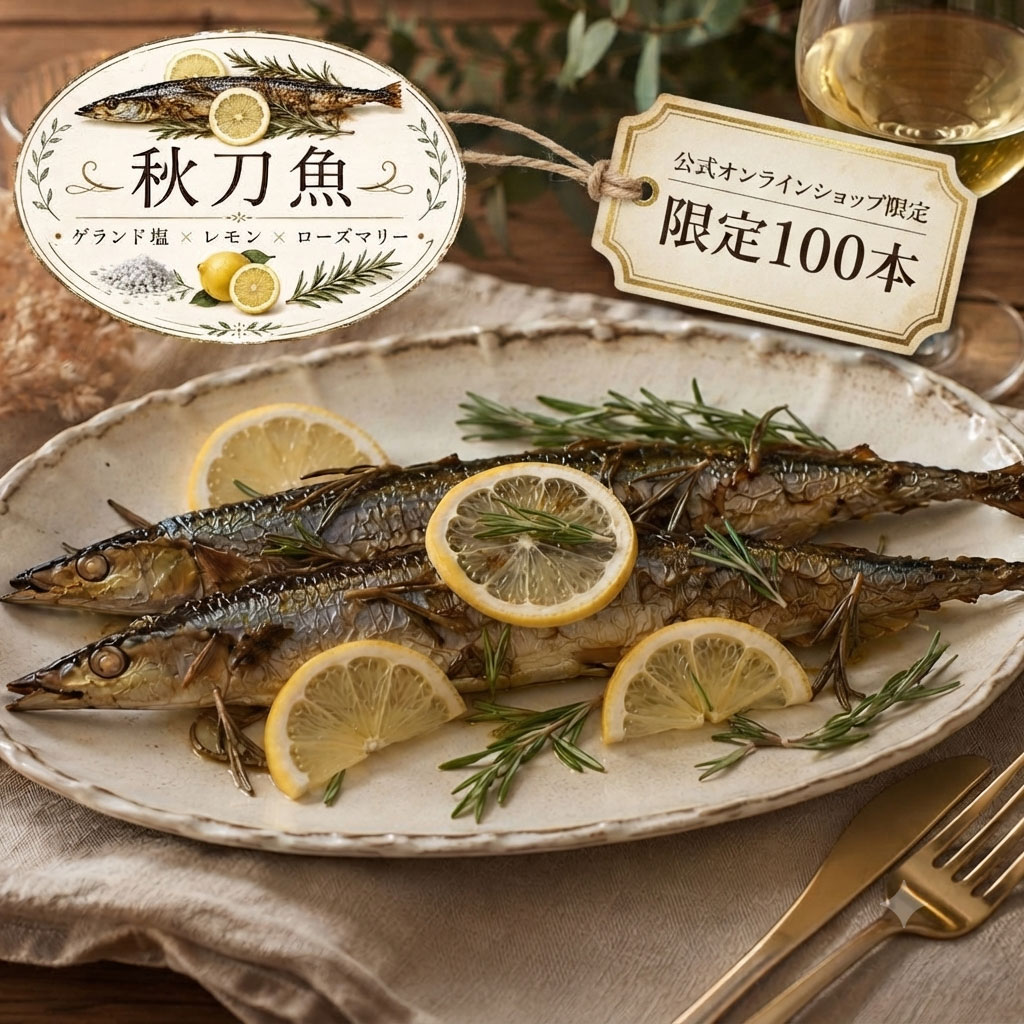 秋刀魚ゲランド塩ローズマリー&レモン