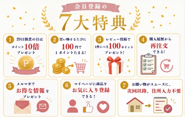 会員登録するといいことづくめ！