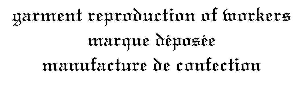 GARMENT REPRODUCTION OF WORKERS / ガーメントリプロダクションオブ