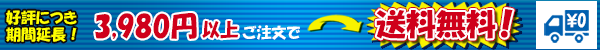 今だけ!9月30日まで3,980円以上で送料無料!