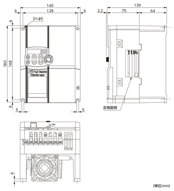 FRN3.7C2S-2J 富士電機 コンパクト形インバータ[3相200Vクラス](モータ容量3.7kW)  即配・速配ならプロ向け電材・照明器具オンラインショップのタロトデンキにお任せください。