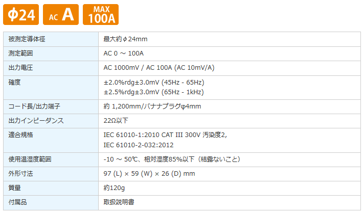 KEW8161 性能表