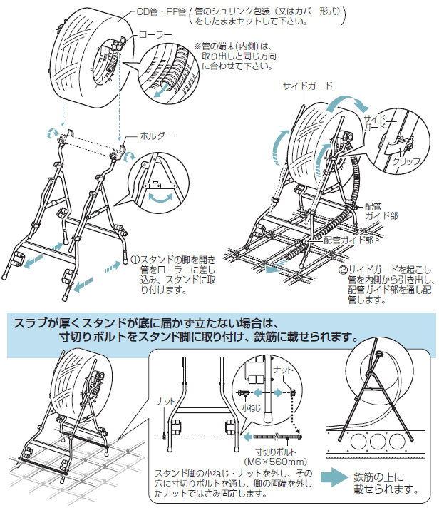 RDS-1 未来工業 楽だしスタンド(CD管・PF管配管用スタンド) 即配・速配