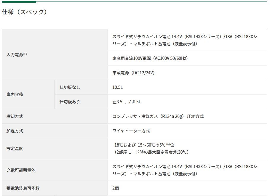 HiKOKI（ハイコーキ）18V コードレス冷温庫 フォレストグリーン UL18DD(XMGZ) 10.5L  マルチボルト蓄電池1個付(充電器別売)充電機能付 | メーカー