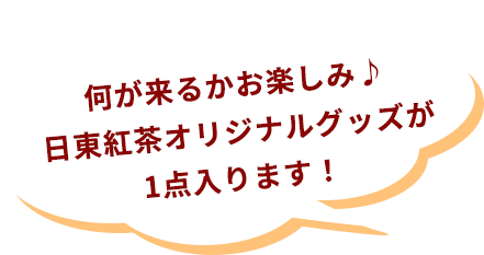 何が来るかお楽しみ♪日東紅茶オリジナルグッズが1点入ります!