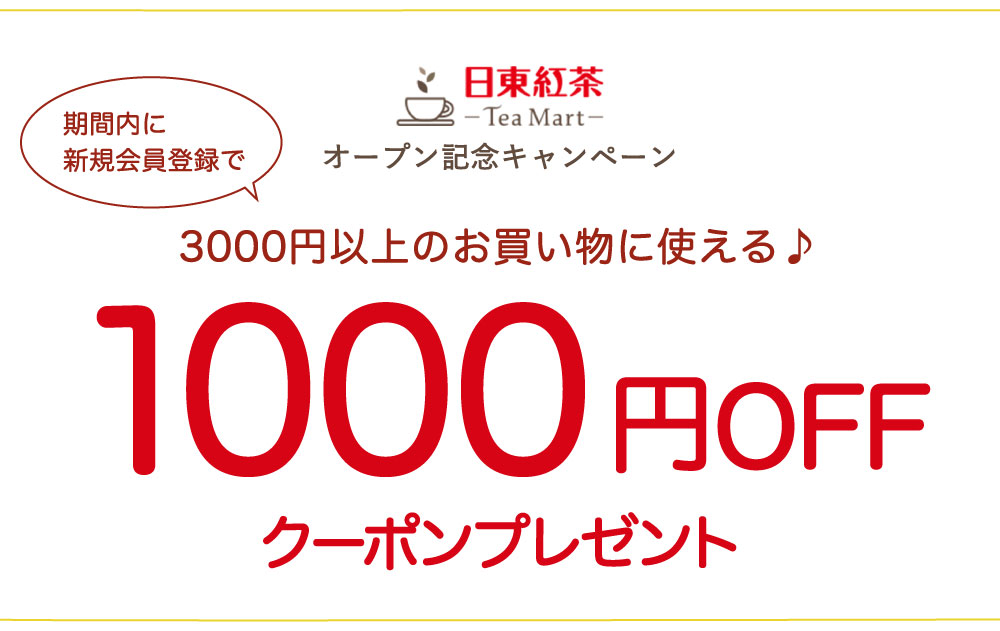 公式オンラインショップ 日東紅茶teamart オープン記念キャンペーン 5