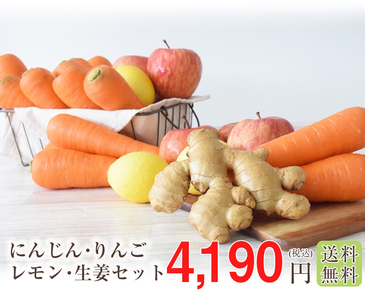 にんじん・りんご・レモン・生姜セット（クール価格）