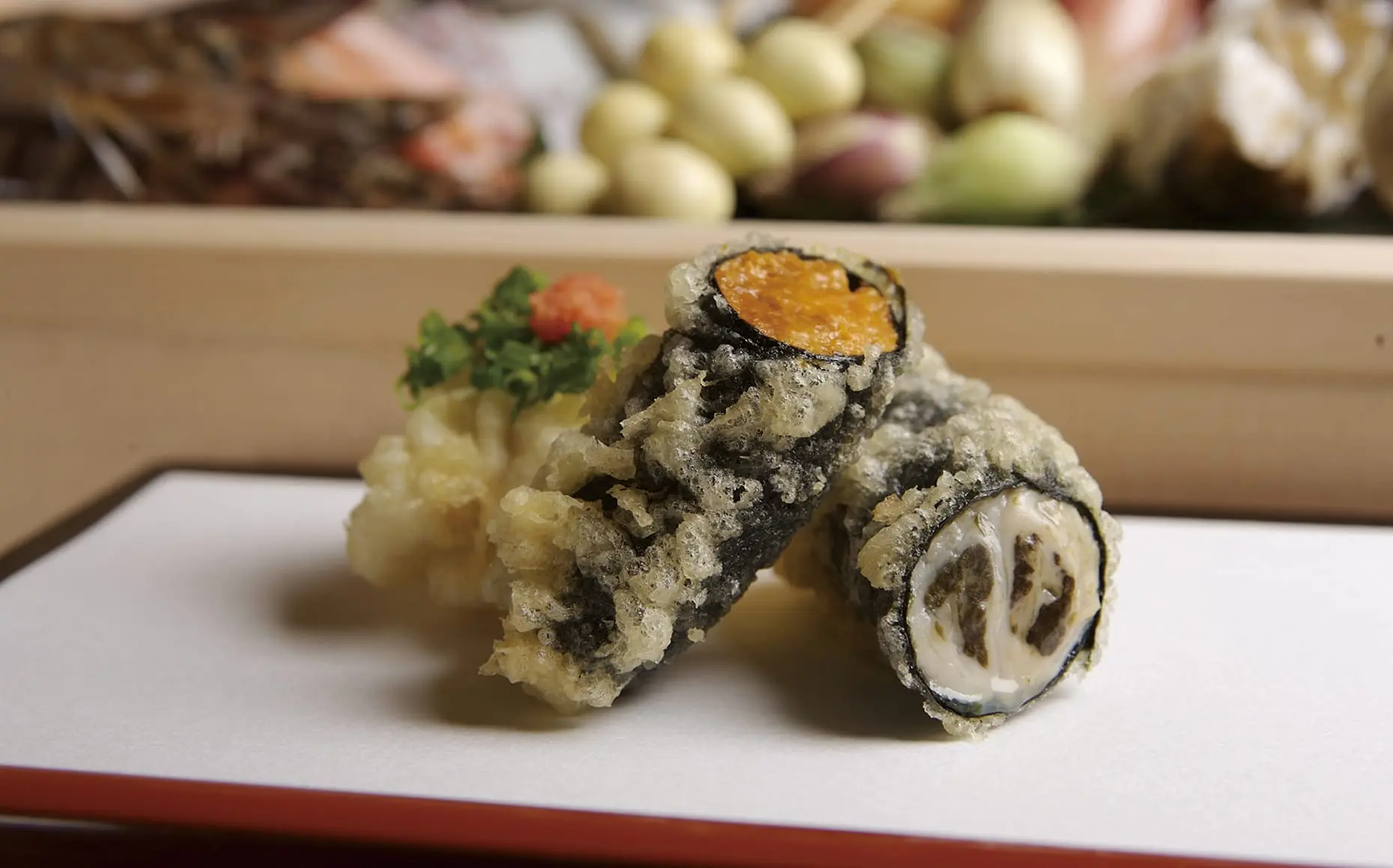 天ぷら雲丹海苔巻