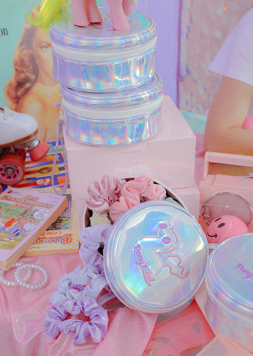 Ponys Tail] トラベルポーチ & ウィッグ保管ケース