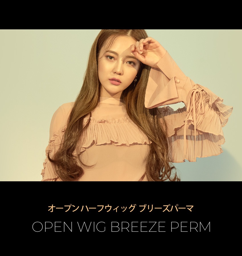 オープン ハーフウィッグ) ブリーズパーマ (シュプリーム素材)