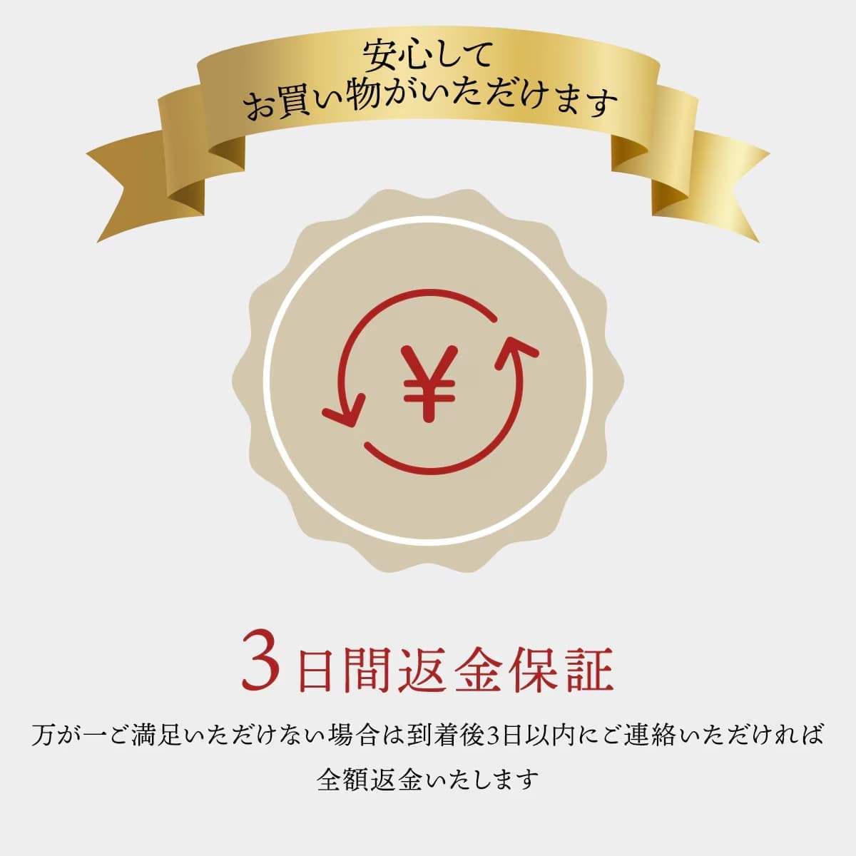 ３日間返金保証