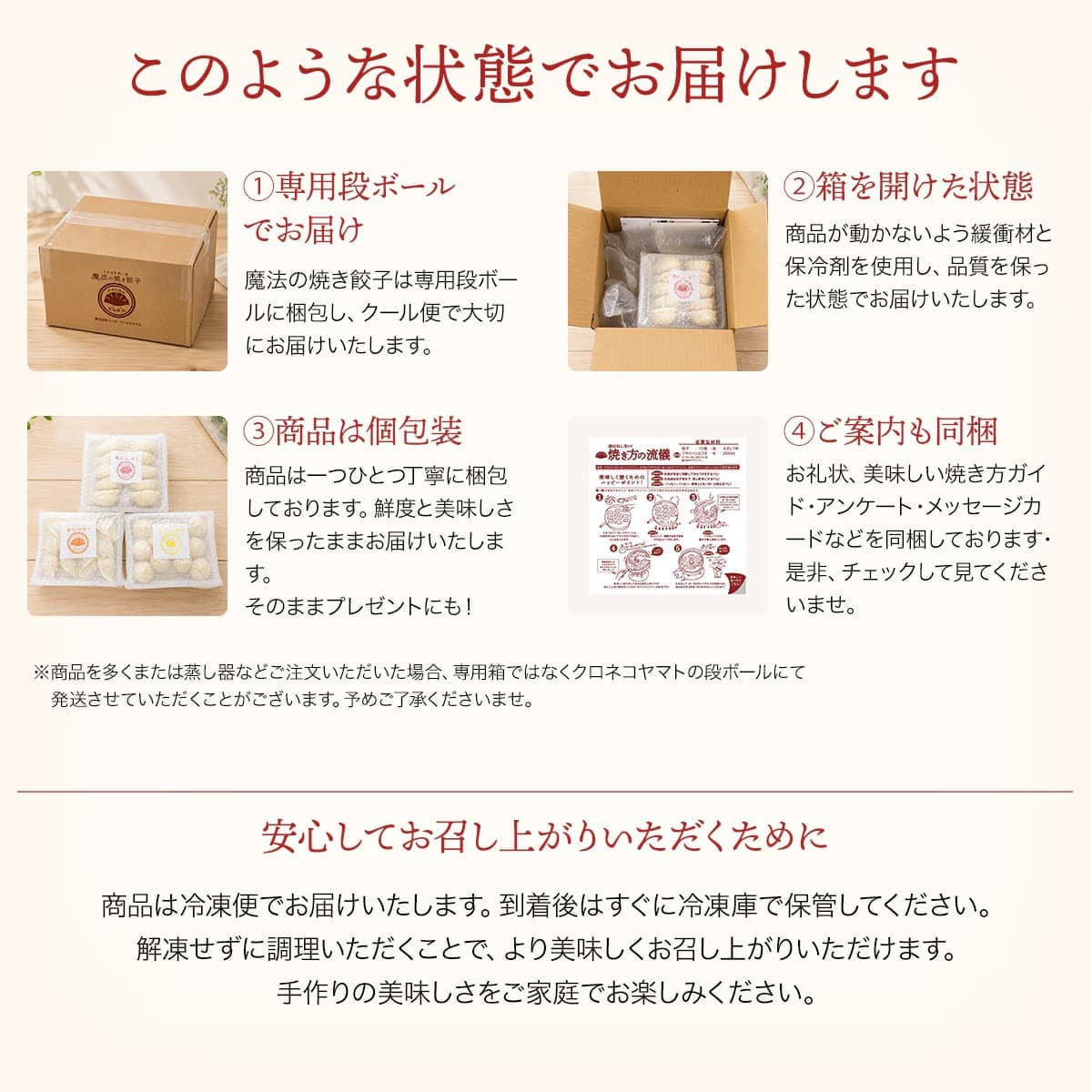 このような状態でお届けします