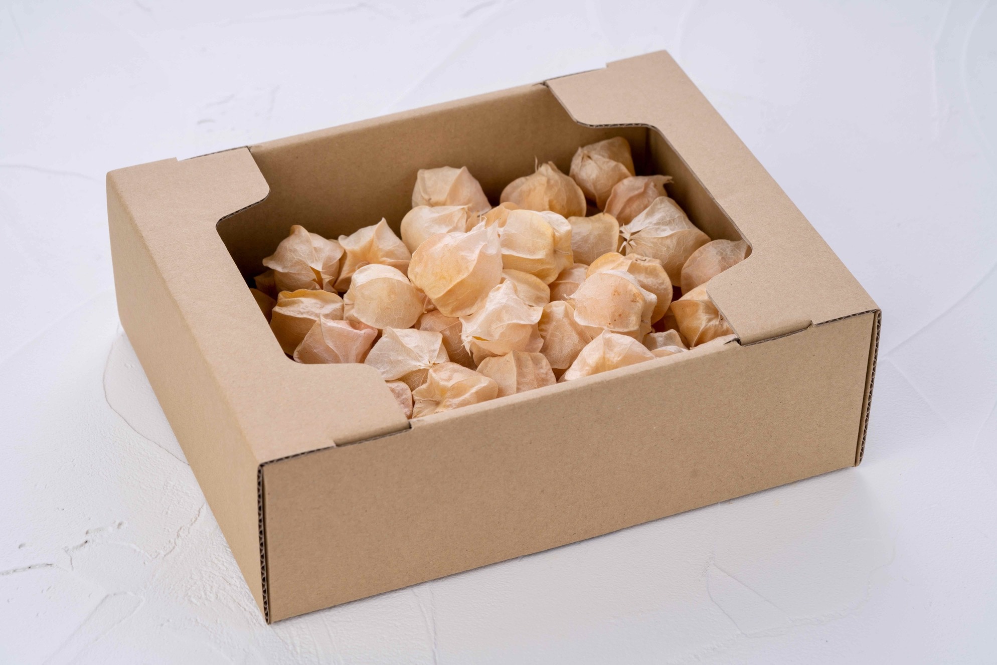 通販・お取り寄せ食用ほおずき,箱に入った北海道産の食用ほおずき300g