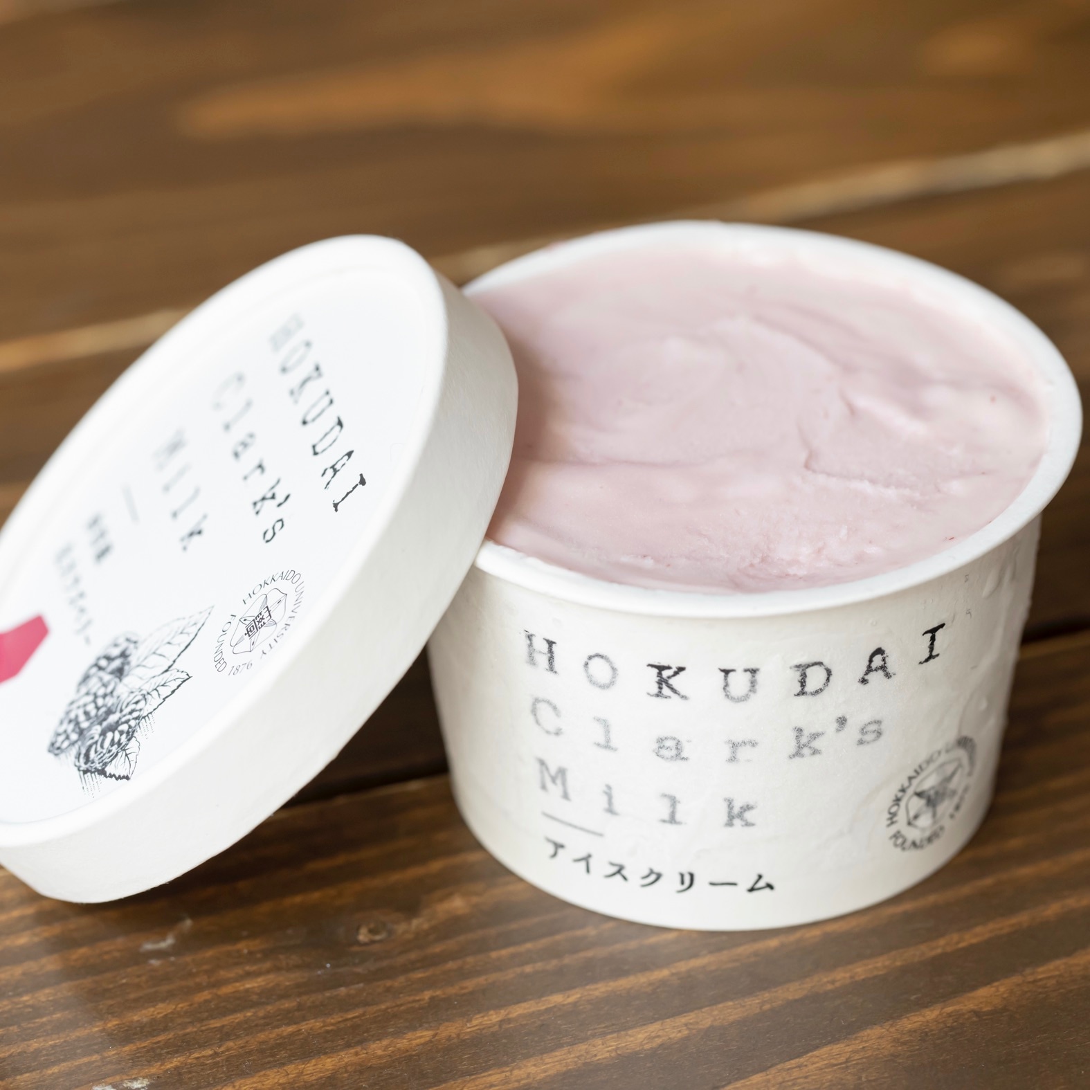 HOKUDAI Clark's Milk アイスクリームのラズベリー味,北海道余市産北大ラズベリーを使ったお取り寄せアイス