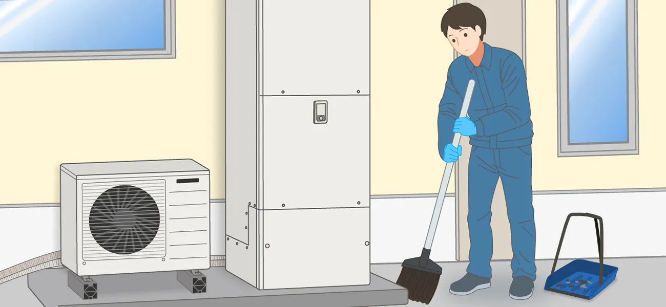 養生の撤去・清掃