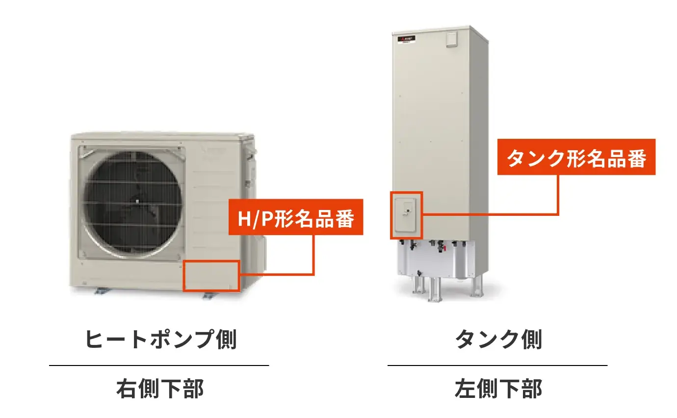 三菱の型式・型番の調べ方