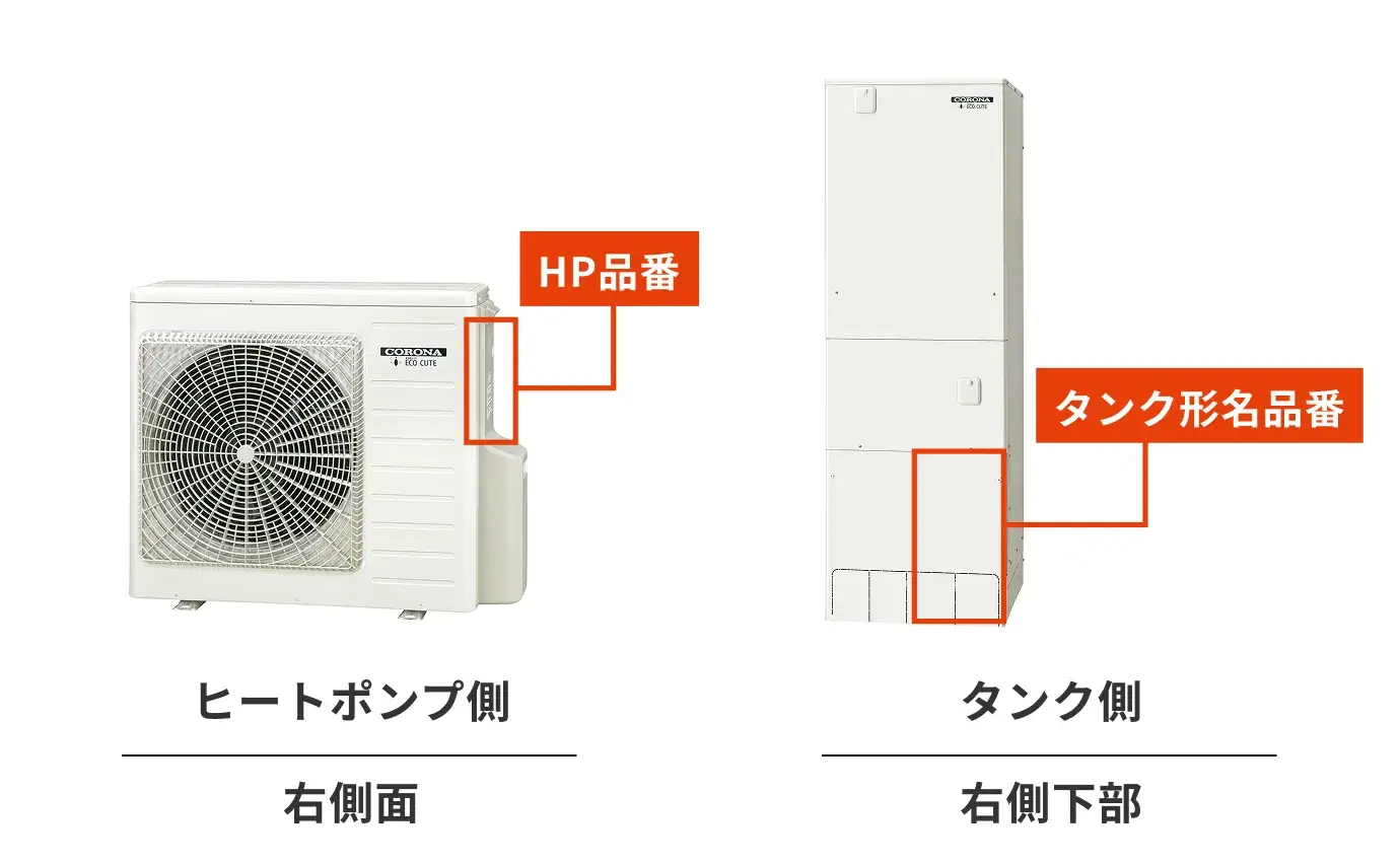 コロナの型式・型番の調べ方