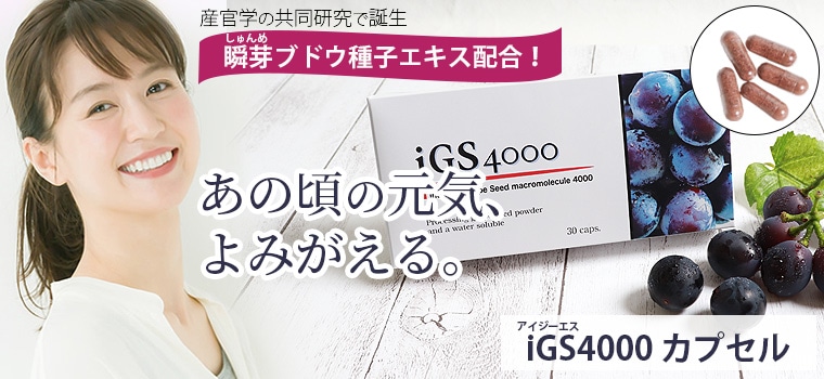 iGS瞬芽ブドウ種子【値上げ実施中】２箱分 １２０粒包 (４ヶ月分)-