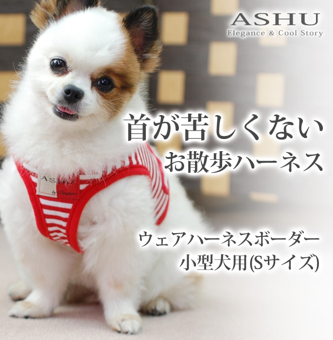 小型犬用ハーネス｜ASHU ウェアハーネス ボーダー Sサイズ/Mサイズ