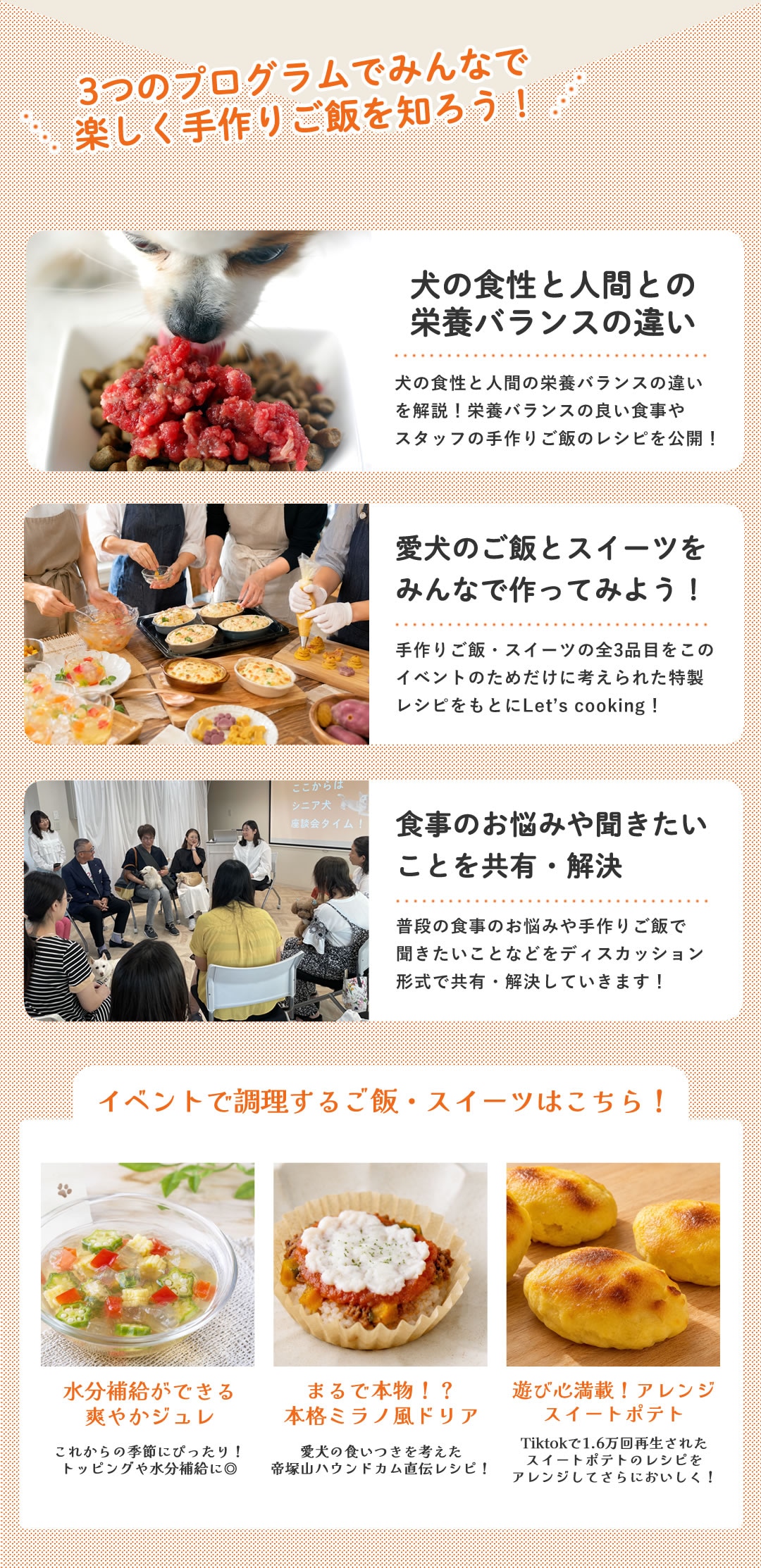 時短で簡単！愛犬が喜ぶ手作りごはんとスイーツをつくろうのご案内