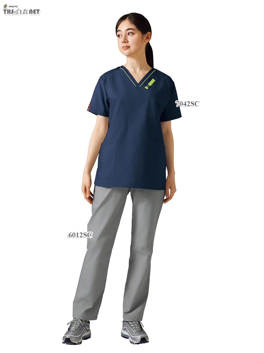 PANTONE男女兼用スクラブ半袖[フォーク製品] 7042SC｜THS-白衣通販・販売