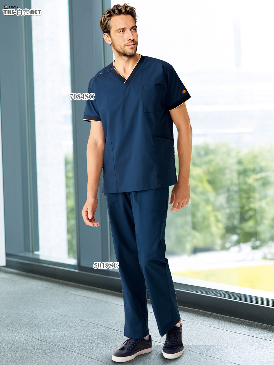 ディッキーズ男女兼用スクラブ半袖[フォーク製品] 7084SC｜THS-白衣