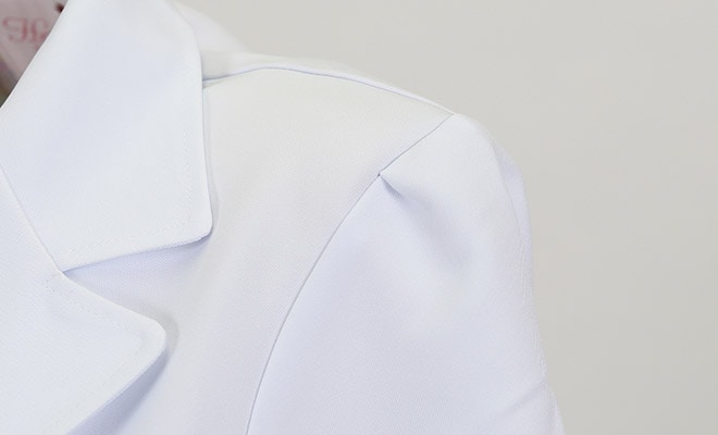 ワコールレディス白衣コート六分袖[フォーク製品] HI402｜THS-白衣通販・販売