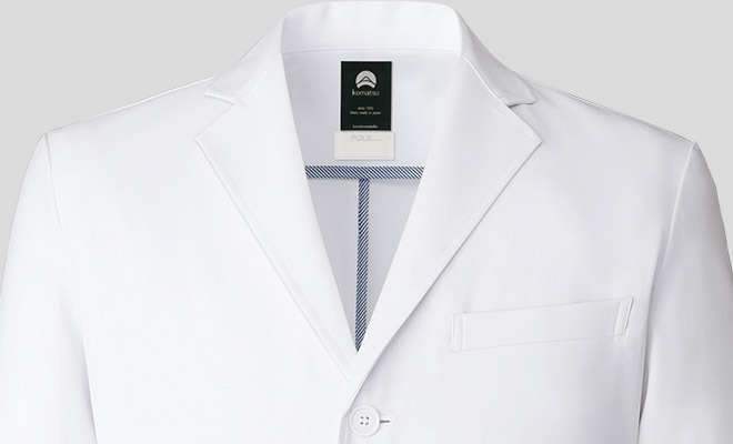 メンズ白衣コート長袖[フォーク製品] 1540SG｜THS-白衣通販・販売