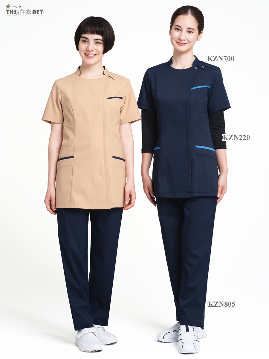 レディスジャケット半袖[KAZEN製品] KZN700｜THS-白衣通販・販売