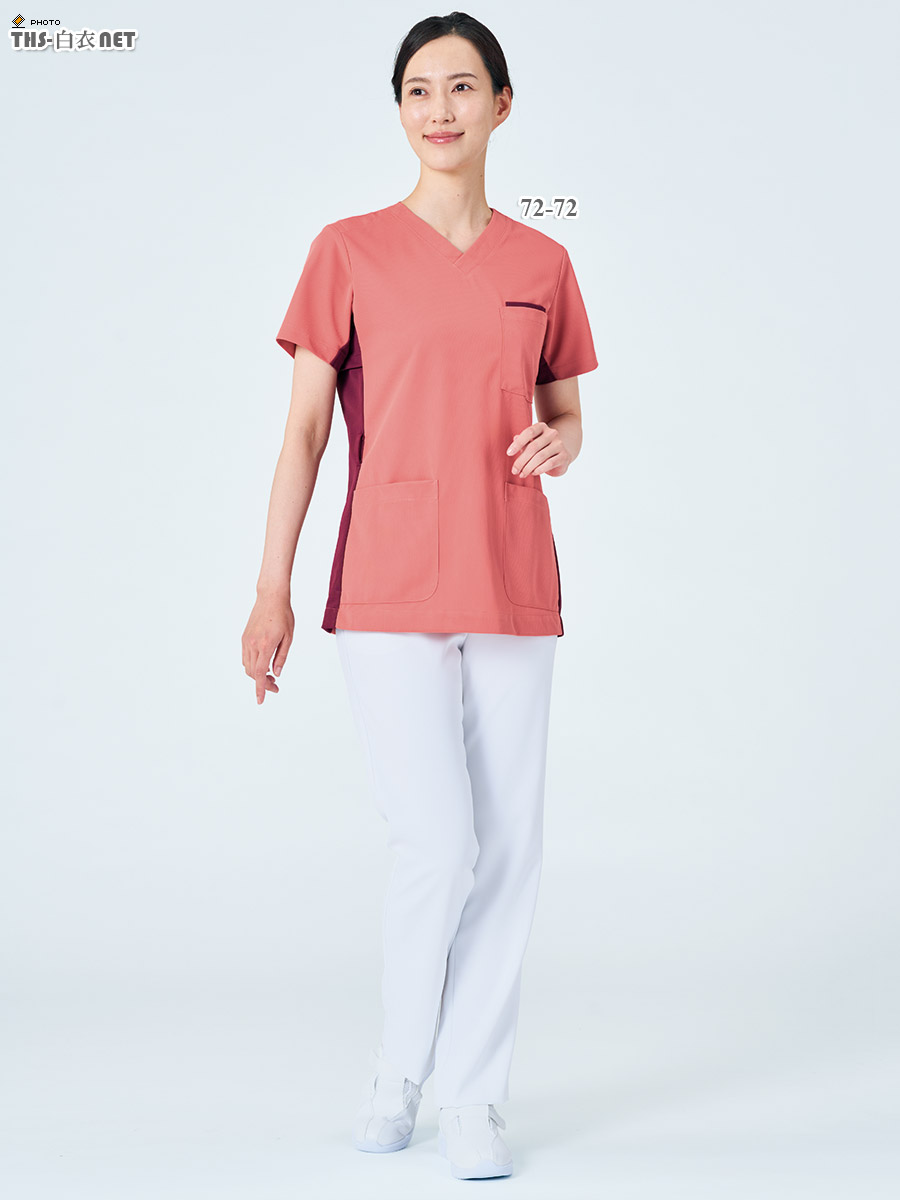 男女兼用スクラブ半袖[住商モンブラン製品] 72-720～728｜THS-白衣通販