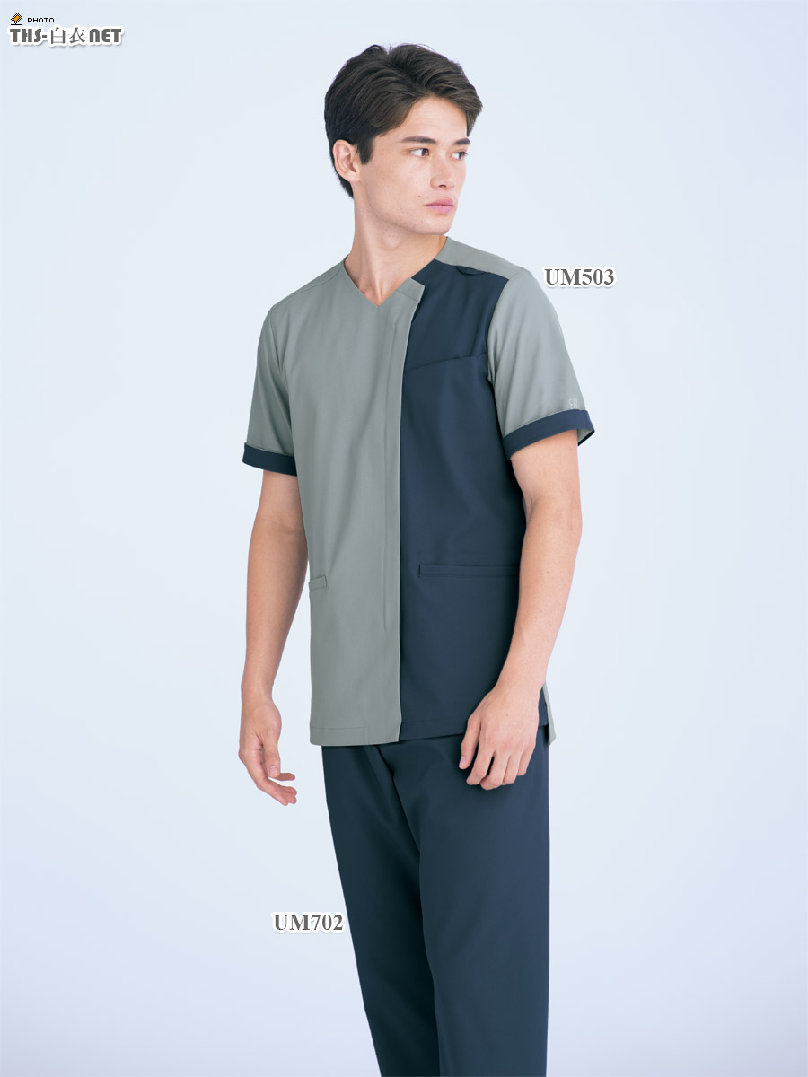 ukaメディカルユニフォームスタディ 男女兼用スクラブ半袖[住商