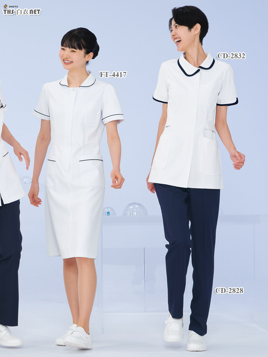 キャリアル女子ストレートパンツ（脇ゴム）[ナガイレーベン製品] CD