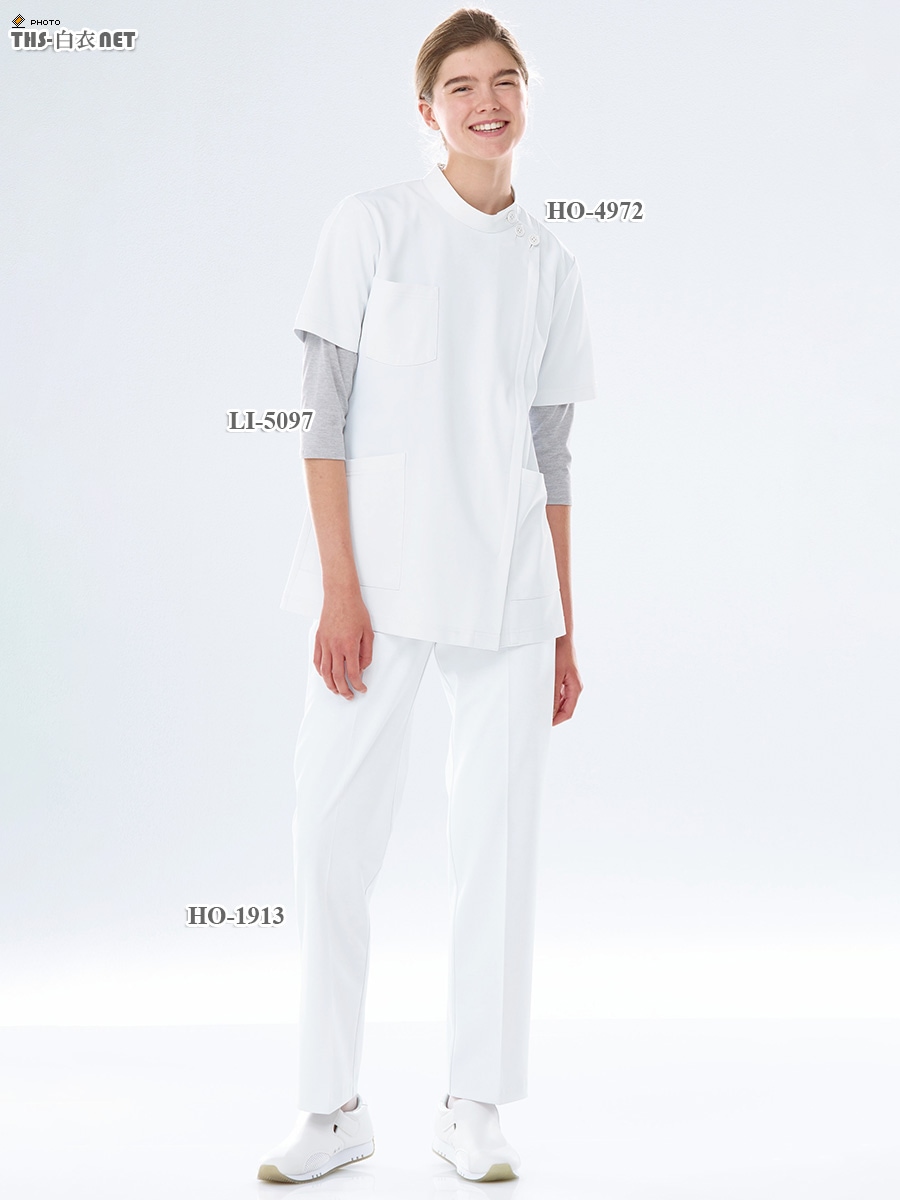 ホスパースタット女子横掛半袖[ナガイレーベン製品] HO-4972｜THS-白衣