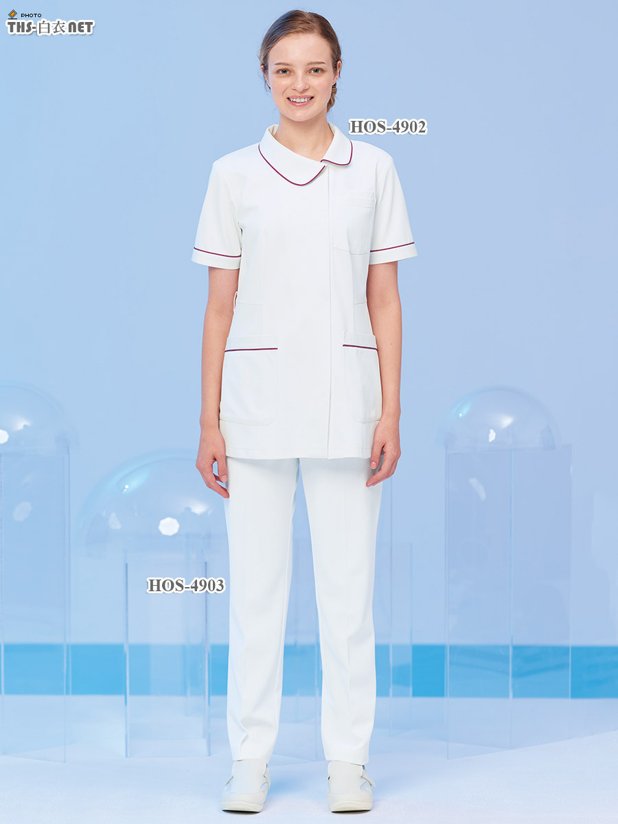 女子チュニック半袖[ナガイレーベン製品] HOS-4902｜THS-白衣通販・販売