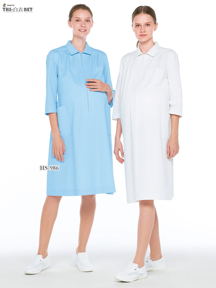 Ths 白衣通販 ホスパースタット女子マタニティウェア七分袖 ナガイレーベン製品 Hs 986