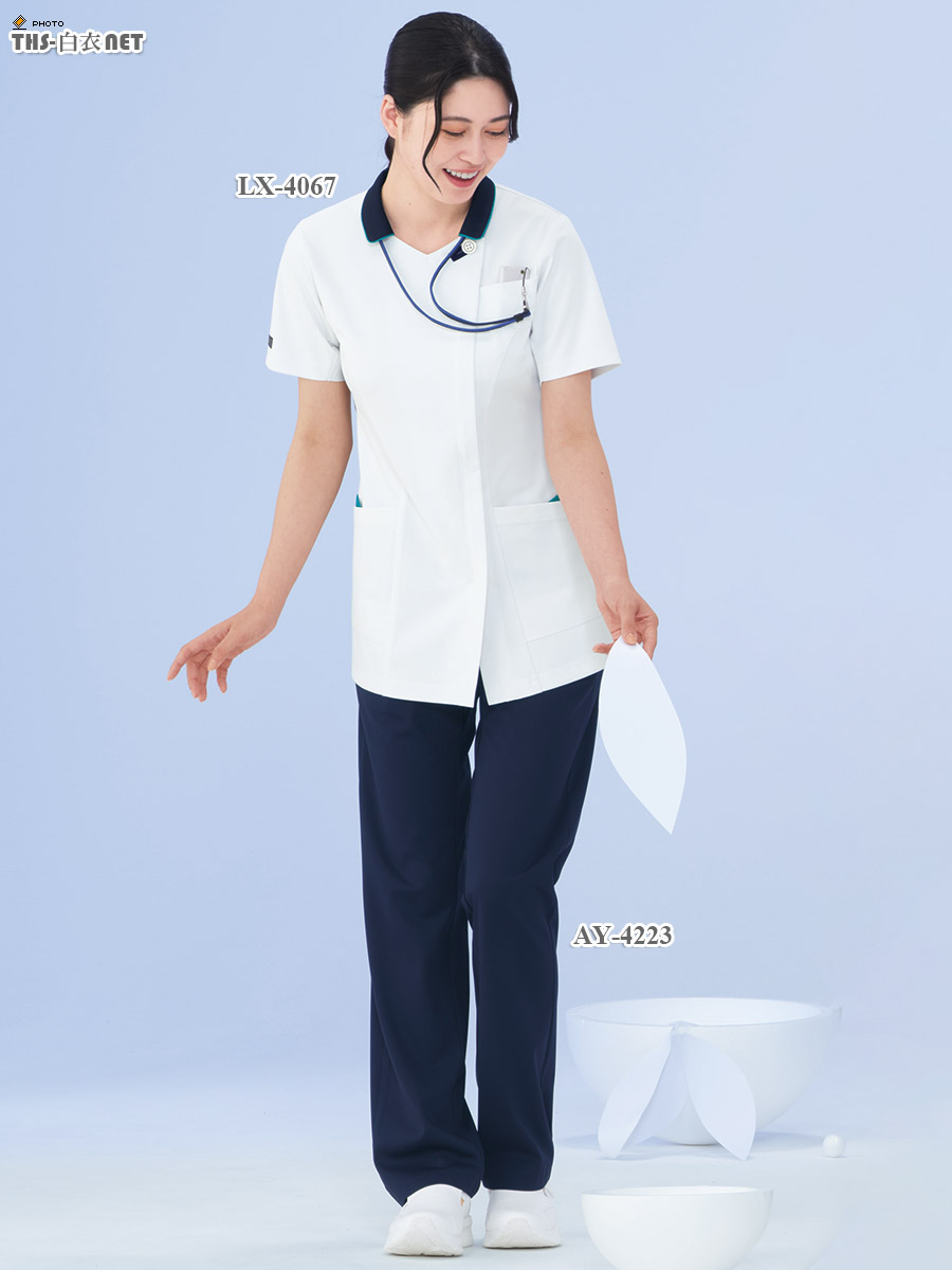 女子チュニック半袖[ナガイレーベン製品] LX-4067｜THS-白衣通販・販売