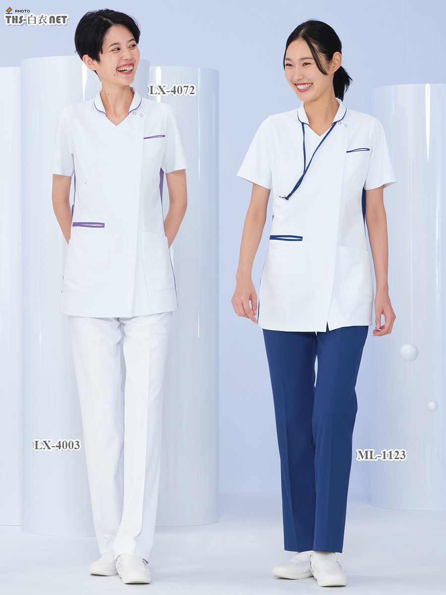 女子ハイブリッドチュニック半袖[ナガイレーベン製品] LX-4072｜THS