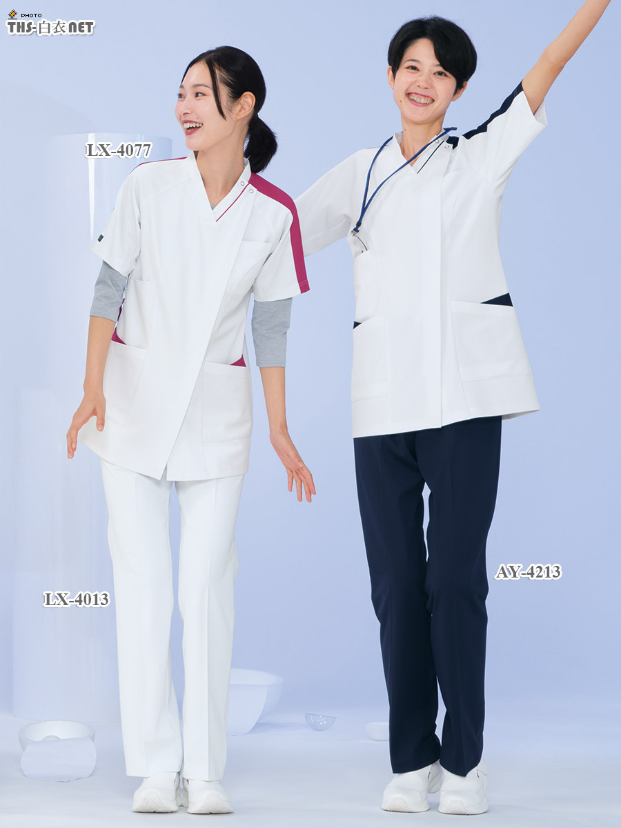 女子スクラブ半袖[ナガイレーベン製品] LX-4077｜THS-白衣通販・販売